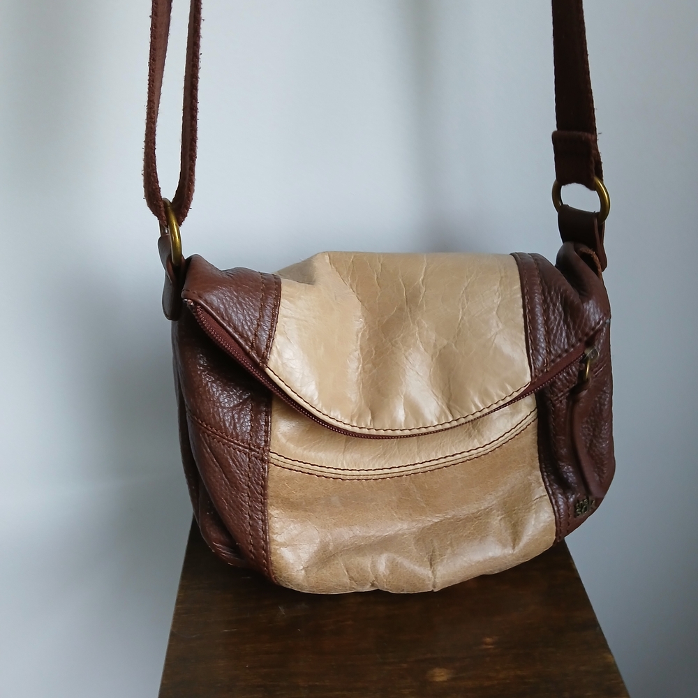 The Sak Brown and Tan Leather Shoulder Bag